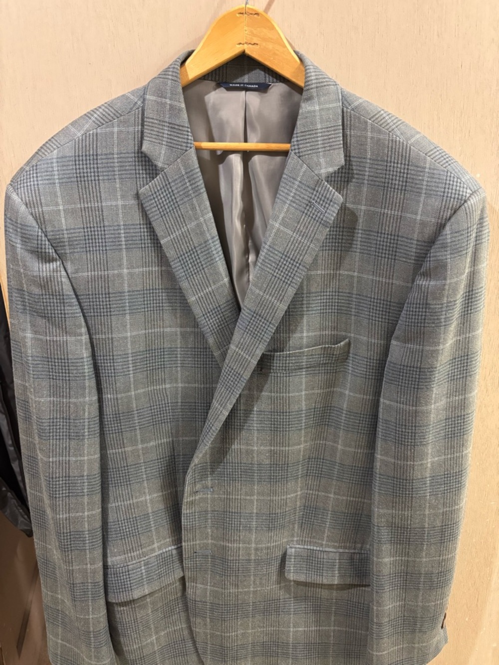 Ralph Lauren Light Blue and  Gray Plaid Sportcoat with Blue Windowpane